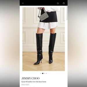 Brand new Jimmy choo Cycas 95 leather over knee boot size 9